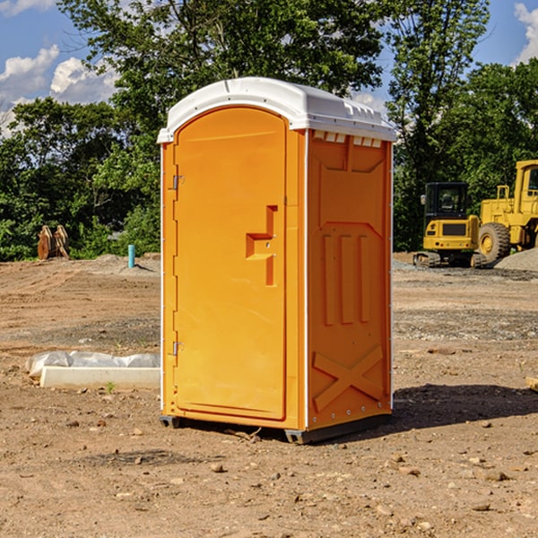 how often are the porta potties cleaned and serviced during a rental period in Hibbs PA